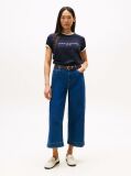 Blue Organic Cotton Logo T-Shirt  Women