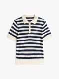Multi Short Sleeve Polo Collar Jumper  Women