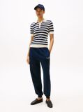 Multi Short Sleeve Polo Collar Jumper  Women