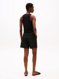 Black Ribbed Slim Fit Tank Top  Women