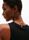 Black Ribbed Slim Fit Tank Top  Women