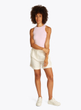 Pink Ribbed Slim Fit Tank Top  Women