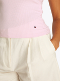 Pink Ribbed Slim Fit Tank Top  Women