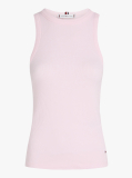 Pink Ribbed Slim Fit Tank Top  Women