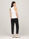 White Ribbed Slim Fit Tank Top  Women