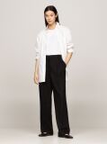 Black Pigment Dyed Relaxed Straight Leg Trousers  Women