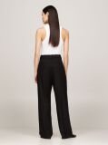 Black Pigment Dyed Relaxed Straight Leg Trousers  Women