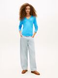 Blue Jersey V-Neck Jumper  Women
