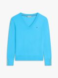 Blue Jersey V-Neck Jumper  Women