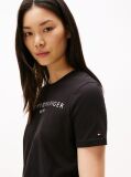 Μαύρο T-Shirt Με Κλασική Λαιμόκοψη Και Λογότυπο  Γυναίκες