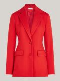 Κόκκινο Blazer Σε Slim Γραμμή Με Μονή Σειρά Κουμπιών  Γυναίκες