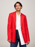 Κόκκινο Blazer Σε Slim Γραμμή Με Μονή Σειρά Κουμπιών  Γυναίκες