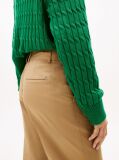 Brown Slim Fit Straight Leg Chinos  Women