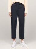 Blue Slim Fit Straight Leg Chinos  Women