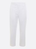 White Slim Fit Straight Leg Chinos  Women