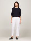 White Slim Fit Straight Leg Chinos  Women