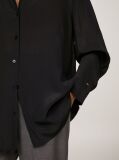 Black Fluid Crepe Regular Fit Shirt  Women