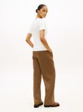 Beige V-Neck Slim Fit T-Shirt  Women