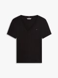 Black V-Neck Slim Fit T-Shirt  Women