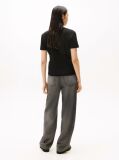 Black V-Neck Slim Fit T-Shirt  Women