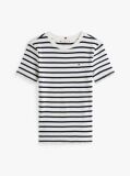 Multi Flag Embroidery Ribbed Slim T-Shirt  Women