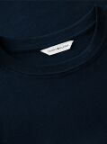 Μπλε Ριμπ T-Shirt Σε Slim Γραμμή Με Κεντητό Σημαιάκι  Γυναίκες
