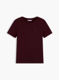 Red Flag Embroidery Ribbed Slim T-Shirt  Women