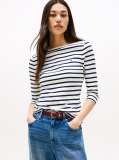 Multi T-Shirt Σε Slim Γραμμή Με Boat Λαιμόκοψη  Γυναίκες