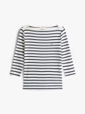 Multi T-Shirt Σε Slim Γραμμή Με Boat Λαιμόκοψη  Γυναίκες