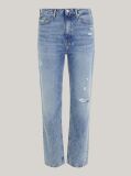 Denim Classics High Rise Fitted Straight Distressed Ankle Jeans  Women