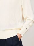Beige TH Monogram Stamp V-Neck Jumper  Women