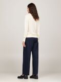 Beige TH Monogram Stamp V-Neck Jumper  Women