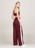 Red Sport Contrast Stripe Mid Rise Joggers  Women