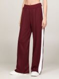 Red Sport Contrast Stripe Mid Rise Joggers  Women