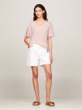 Pink V-Neck Relaxed T-Shirt  Women