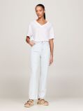White V-Neck Relaxed T-Shirt  Women