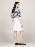 White High Rise White Denim A-Line Mini Skirt  Women