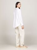 White Linen Patch Pocket Relaxed Fit Shirt  Women