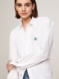White TH Monogram Waisted Regular Fit Shirt  Women