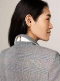 Grey Prince Of Wales Check Single Breasted Blazer  Women