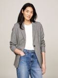 Grey Prince Of Wales Check Single Breasted Blazer  Women