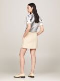 Beige Flag Embroidery A-Line Mini Skirt  Women