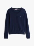 Blue Jersey Crew Neck Cardigan  Women
