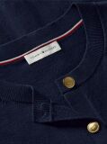 Blue Jersey Crew Neck Cardigan  Women