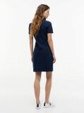 Blue Slim Open V-Neck Polo Dress  Women