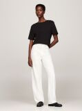 Black Stripe Boat Neck Relaxed T-Shirt  Women