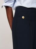 Blue Twill Relaxed Straight Leg Trousers  Women