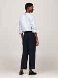 Blue Twill Relaxed Straight Leg Trousers  Women