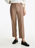 Multi Check Slim Straight Leg Trousers  Women
