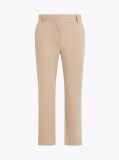 Beige Stretch Cotton Slim Straight Chinos  Women